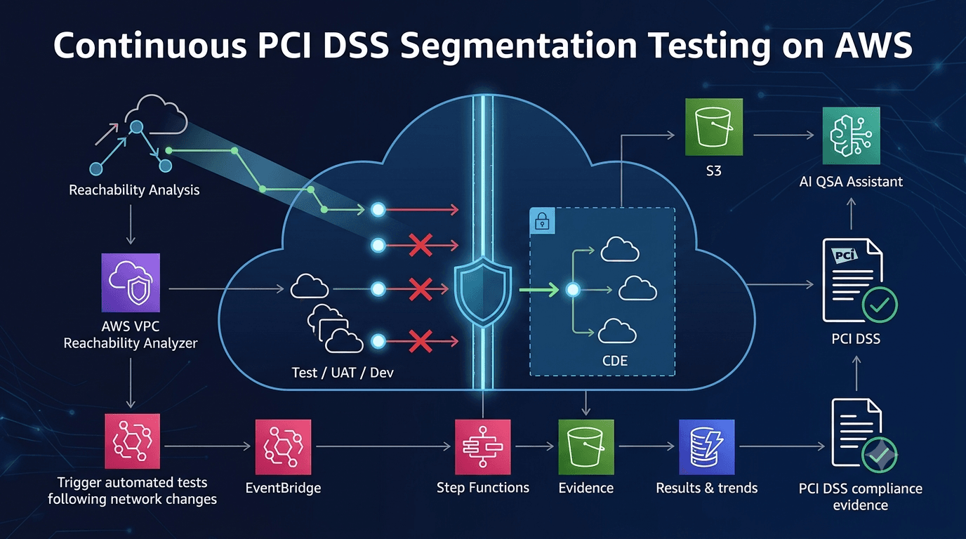 Continuous PCI DSS Segmentation Testing on AWS — with VPC Reachability Analyzer and a Bedrock-Powered QSA Assistant